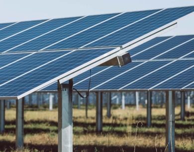 Community solar energy banner